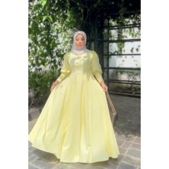 Adior Cinderella Flare Dress - Soft Yellow
